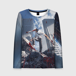 Женский лонгслив Denji in city Chainsaw man