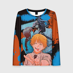 Женский лонгслив Дэндзи и Макима из Человек бензопила