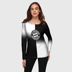 Лонгслив женский Бавария Мюнхен геометрия градиент, цвет: 3D-принт — фото 2