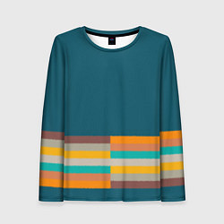 Лонгслив женский Индиго и шумовой градиент заката с текстурой, цвет: 3D-принт