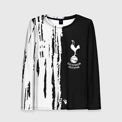 Лонгслив женский Tottenham Hotspur белые краски, цвет: 3D-принт