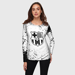 Лонгслив женский Barcelona брызги красок, цвет: 3D-принт — фото 2