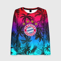 Лонгслив женский Бавария Мюнхен неон тропики, цвет: 3D-принт