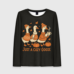 Женский лонгслив Осенние гуси