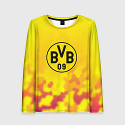 Лонгслив женский Borussia камуфляж желтый текстура, цвет: 3D-принт