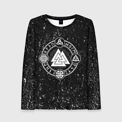Женский лонгслив Валькнут и символы в круге
