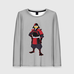 Лонгслив женский Утка-самурай, цвет: 3D-принт