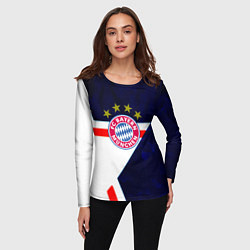 Лонгслив женский Бавария звезды геометрия, цвет: 3D-принт — фото 2