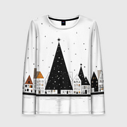 Женский лонгслив Новый год - минимализм