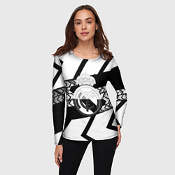 Лонгслив женский Реал Мадрид краски полосы, цвет: 3D-принт — фото 2