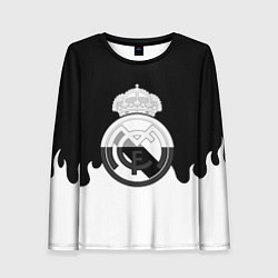 Лонгслив женский Реал Мадрид огонь белый, цвет: 3D-принт