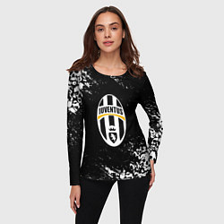 Лонгслив женский Ювентус черепа краски, цвет: 3D-принт — фото 2