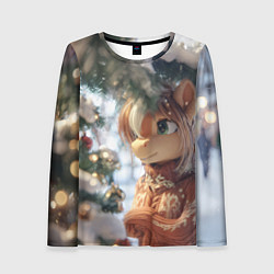 Женский лонгслив Лошадка в свитере