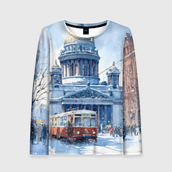 Женский лонгслив Снежный Санкт-Петербург