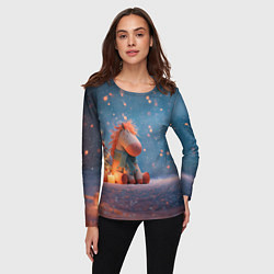 Лонгслив женский Игрушечная лошадка 2026, цвет: 3D-принт — фото 2