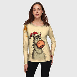 Лонгслив женский Задумчивая лошадь, цвет: 3D-принт — фото 2