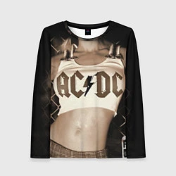 Лонгслив женский AC/DC Girl, цвет: 3D-принт