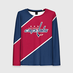 Лонгслив женский Washington capitals, цвет: 3D-принт