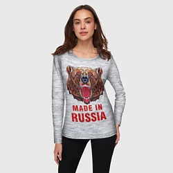 Лонгслив женский Bear: Made in Russia, цвет: 3D-принт — фото 2