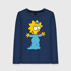 Лонгслив хлопковый женский Maggie Simpson, цвет: тёмно-синий