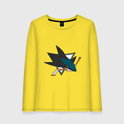 Лонгслив хлопковый женский San Jose Sharks, цвет: желтый