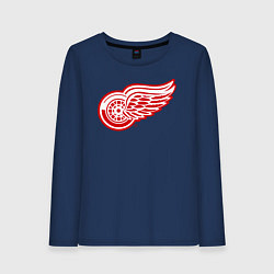 Лонгслив хлопковый женский Detroit Red Wings, цвет: тёмно-синий