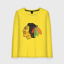 Лонгслив хлопковый женский Chicago Blackhawks, цвет: желтый