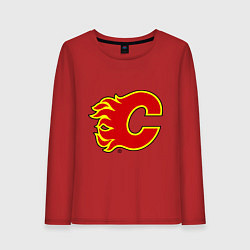 Лонгслив хлопковый женский Calgary Flames, цвет: красный