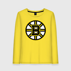 Лонгслив хлопковый женский Boston Bruins, цвет: желтый