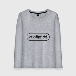 Лонгслив хлопковый женский Prodigy лого с муравьем, цвет: меланж