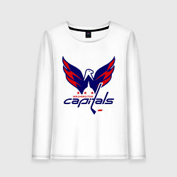 Лонгслив хлопковый женский Washington Capitals: Ovechkin, цвет: белый