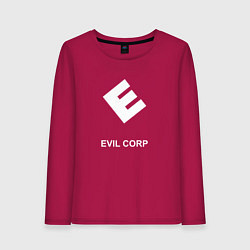 Лонгслив хлопковый женский Evil corporation, цвет: маджента