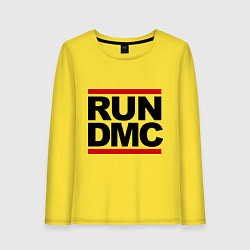 Лонгслив хлопковый женский Run DMC, цвет: желтый