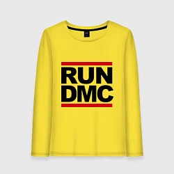 Лонгслив хлопковый женский Run DMC, цвет: желтый