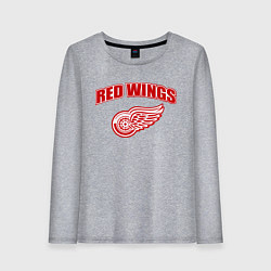 Лонгслив хлопковый женский Detroit Red Wings, цвет: меланж