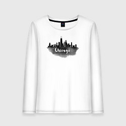 Лонгслив хлопковый женский Chicago, цвет: белый