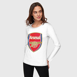Лонгслив хлопковый женский Arsenal FC, цвет: белый — фото 2