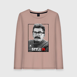 Лонгслив хлопковый женский Stalin: Style in, цвет: пыльно-розовый