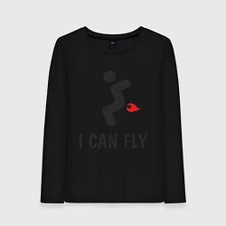Женский лонгслив I can fly - Я умею летать