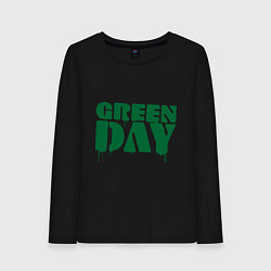 Лонгслив хлопковый женский Green Day, цвет: черный
