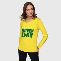 Лонгслив хлопковый женский Green Day, цвет: желтый — фото 2