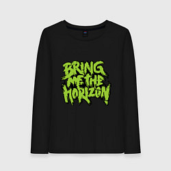 Лонгслив хлопковый женский Bring me the horizon, цвет: черный