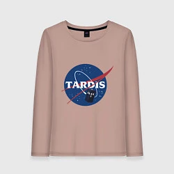Лонгслив хлопковый женский Tardis NASA, цвет: пыльно-розовый