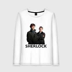 Лонгслив хлопковый женский Sherlock, цвет: белый