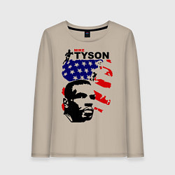 Лонгслив хлопковый женский Mike Tyson: USA Boxing, цвет: миндальный