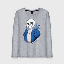 Лонгслив хлопковый женский Sans, цвет: меланж