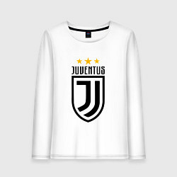 Лонгслив хлопковый женский Juventus FC: 3 stars, цвет: белый