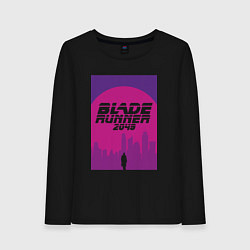 Лонгслив хлопковый женский Blade Runner 2049: Purple, цвет: черный
