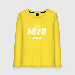 Лонгслив хлопковый женский Limited Edition 1975 цвета желтый — фото 1