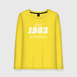 Лонгслив хлопковый женский Limited Edition 1983, цвет: желтый